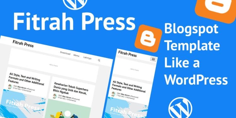 Fitrah Press Blogger Template, Tema Simpel Gratis Ala WordPress 1 Fitrah Press Blogger Template, Tema Simpel Gratis Ala WordPress