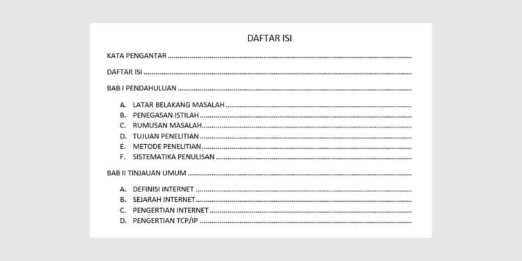 Cara Mudah Membuat Daftar Isi Otomatis di Microsoft Word 1 Cara Mudah Membuat Daftar Isi Otomatis di Microsoft Word