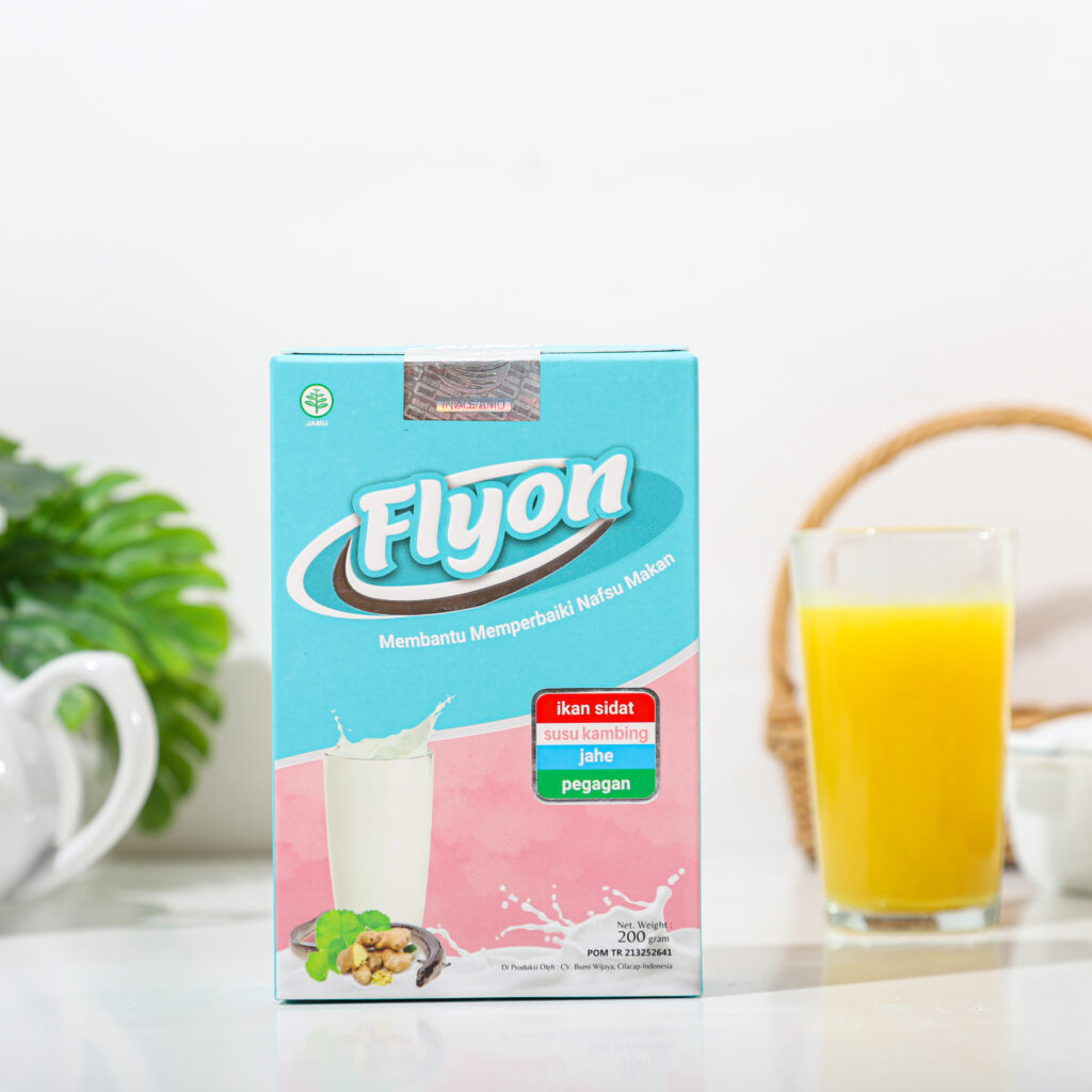 Susu Flyon rasa original susu penggemuk badan alami terbaik untuk menggemukan badan dan menambah nafsu makan.