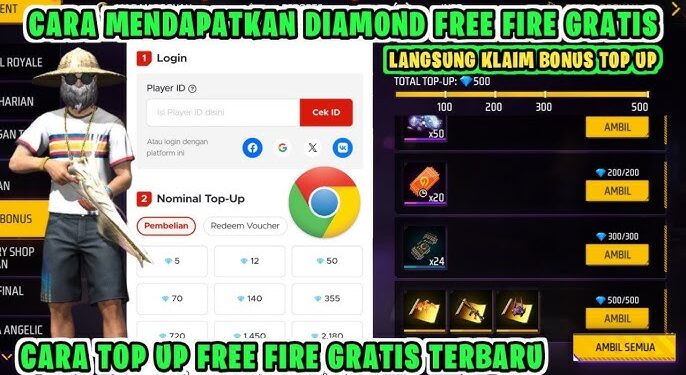 Cara Top Up FF Gratis Tanpa Pulsa