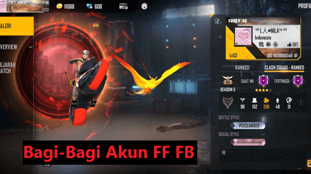 Bagi Bagi Akun FF FB Gratis Hari Ini Yuk Ambil Segera
