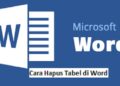 Cara Hapus Tabel di Word