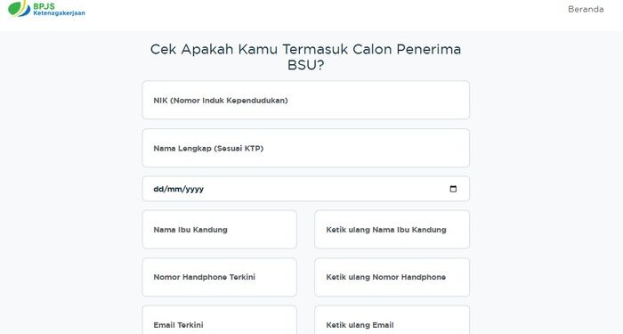 Cara Cek Penerima BSU di Link BPJS Ketenagakerjaan 1 Cara Cek Penerima BSU di Link BPJS Ketenagakerjaan